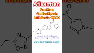 Aficamten One More Cardiac Myosin Inhibitor for HOCM [upl. by Ehtyaf]