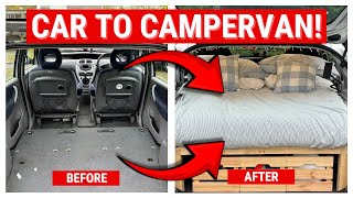 DIY CAR CAMPERVAN CONVERSION FULL TOUR [upl. by Krongold896]