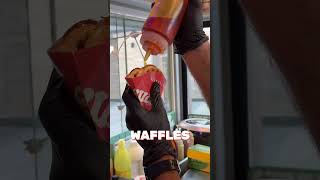 10 DHS Pocket Waffles Keventers UAE 🧇🤤 waffles pocketwaffles nutella keventers dubaifood [upl. by Aikahc]