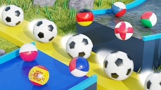 Marble Race Football  UEFA Euro 2024 Predictions [upl. by Remlap499]