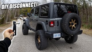 Making a Custom Sway Bar Disconnect Bracket for the Wrangler [upl. by Catlin]