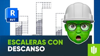 Crear ESCALERA CON DESCANSO en REVIT 😌 Tutorial paso a paso Arcux [upl. by Gentry505]