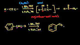 Hydroborationoxidation of alkynes  Alkenes and Alkynes  Organic chemistry  Khan Academy [upl. by Lyndes]