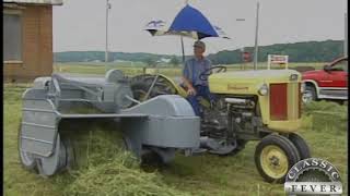 1956 Ferguson Model 40 Tractor baling hay with a 1954 Ferguson Baler  Classic Tractor Fever [upl. by Cuda]