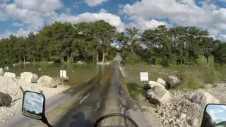 Hitting 7 water crossings and bridges in Concan TX on a DR650 [upl. by Parsons]