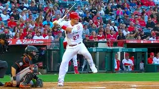 Mike Trout Slow Motion Home Run Baseball Swing Hitting Mechanics Highlights [upl. by Otrebliw313]