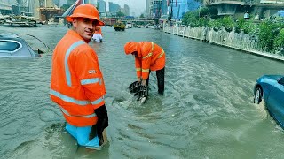 Battling the Flood Unclogging Drains and Saving the Street [upl. by Sorips]