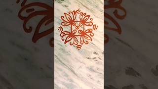 Simple rangoli design🌺🏵️ kolam muggu art diy ytshorts shorts [upl. by Ocirema]