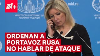 Interrumpen rueda de prensa para ordenar a portavoz rusa no hablar de ataque a Ucrania  N [upl. by Poppo]