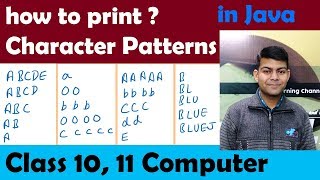 How to print Character Patterns in java  easily explained  ICSE Computer [upl. by Fiona]