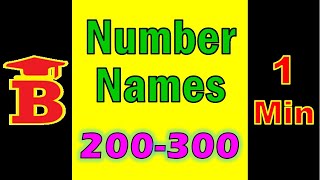 200 to 300 Numbers in English [upl. by Notsek801]