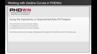 Creating Hyperbolic and Exponential AutoFitted Projections in PHDWin [upl. by Airdnaxila561]