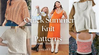 11 Quick and Easy Knitting Patterns for your SUMMER Wardrobe [upl. by Allbee]