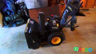 Electric Start Demo  10hp MTD Yard Man Showthrower with electric start [upl. by Oeram]