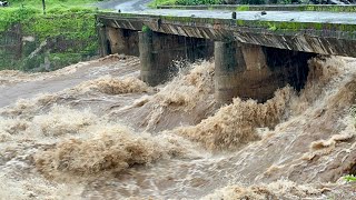 Overflow River ￼🌊  Dangerous Scene 😯 Village Pools ⛈️ [upl. by Arne]