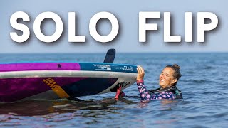 How to flip a paddle board solo tips amp 2 techniques [upl. by Sedicla874]