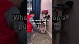 When you drop a pushpin 📌💀 relatable funny lol [upl. by Keenan369]