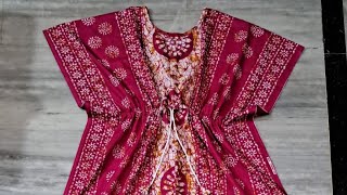 kaftan nighty full stitching tutorial cottonnighty nightyshop fashion [upl. by Latimer591]