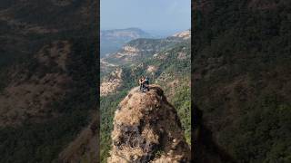 360 Degree Drone View of Vajir Pinnacle😳  pinnacle  climbing  scary  thriller  adventure [upl. by Terr779]