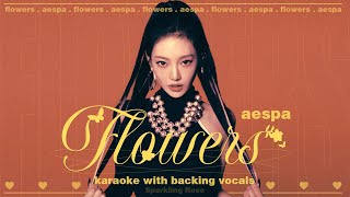 aespa 에스파 Flowers  Karaoke with Easy Lyrics Color Coded Lyrics  RomHanEng [upl. by Asquith893]