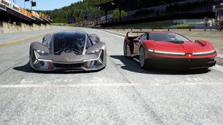 Lamborghini Terzo Millennio vs Ferrari F42 Concept at Old Spa [upl. by Hedges]