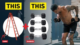 Dumbbell Ladder Challenge Workout Can you beat a pro [upl. by Sanfred296]