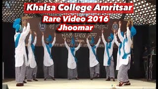 Rare Video  Khalsa College Jhoomar 2016  GNDU Youthfest 2016 [upl. by Victor]