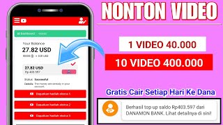 PASTI CAIR NONTON 1 VIDEO 35 DETIK DIBAYAR DOLLAR TERBUKTI MEMBAYAR  CARA DAPAT UANG DARI INTERNET [upl. by Nit342]