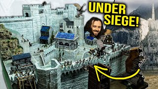 Battle of Minas Tirith The BIGGEST Scenery project in YouTube History UNDER SIEGE  Battle Report [upl. by Lennaj]