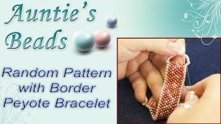 Karla Kam  Random Pattern with Border Peyote Bracelet [upl. by Jackquelin]