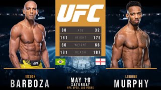 EDSON BARBOZA vs LERONE MURPHY FULL FIGHT UFC [upl. by Loux]