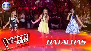 Isa Pagnota Luiza Gattai e Tayná Delfino cantam Aquarela nas Batalhas  The Voice Kids [upl. by Enalahs]