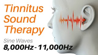 Tinnitus Sound Therapy  Sine Waves 8000Hz  11000Hz with Screensavers  Noises Inside Head [upl. by Kylstra903]