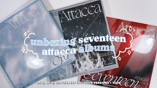 unboxing seventeen quotattaccaquot albums  shopping vlog ☁ op1 op2 op3 target exclusive versions [upl. by Ddej]