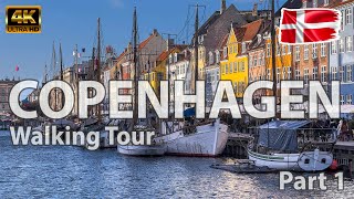 🇩🇰 Copenhagen Denmark  Walking Tour  Part 1  4K UHD video [upl. by Scharff268]