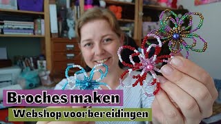 Broches maken van kralen en meer webshop voorbereidingen  Studiovlog [upl. by Primaveria]