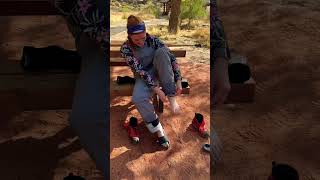 Pro Tip Waders don’t work when you’re swimming🤣💦 thenarrows zionnationalpark [upl. by Eybbob]