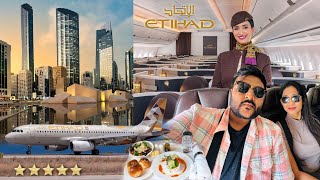 Flying Luxurious Etihad Airways  Dubai to Kolkata World’s Best Airline Unlimited food amp Beverages [upl. by Rehpotsirhk]