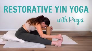 Restorative Yin Yoga With Props  40 Min Tension Release amp Deep Relaxation [upl. by Aik]