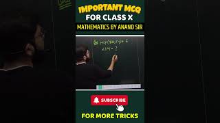 Important MCQ  2  Class 10  Anand Sir shorts mathmcq viralfact [upl. by Bergess]