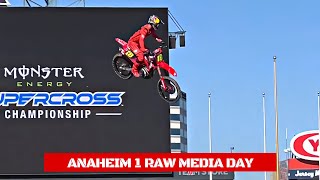 Supercross 2024 Anaheim 1  First time on track  Hunter Lawrence crash 💥 [upl. by Chaffinch736]