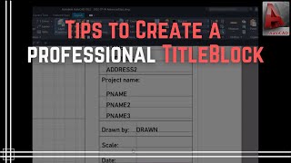 Autocad  Tips to create a professional titleblock attributes and fields [upl. by Gnod]