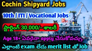 Cochine shipyard latest govt jobs 2024  govt jobs in telugu 2024  free job alerts  free jobs [upl. by Aleacim]