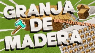 GRANJA DE MADERA SEMIAUTOMATICA  MINECRAFT BEDROCK 117 [upl. by Dewitt492]