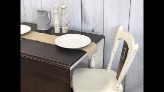 Painting a Dining Table Set with Rethunk Junk by Laura  Furniture Paint Tutorial [upl. by Marmaduke]