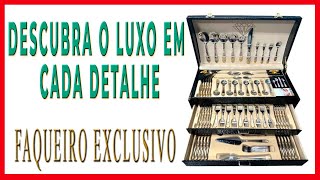 Kit Faqueiro 84 Peças Banhando A Ouro 24k luxo [upl. by Sukram203]