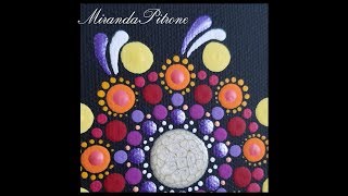 How to paint the swipe dot drag swoosh swoops using dotting tools Dot art mandalas tutorial [upl. by Vera]