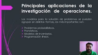 13 Principales aplicaciones de la investigación de operaciones [upl. by Athey]