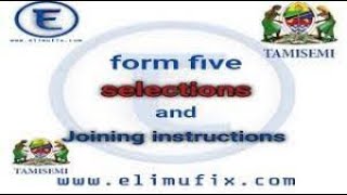 FORM FIVE SELECTION 202425 BY TAMISEMI  Waliochaguliwa kujiunga kidato cha tano 2024 to 2025 [upl. by Dwan]