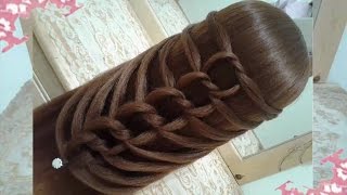 peinados recogidos faciles para cabello largo bonitos y rapidos con trenzas para chica en fiesta100 [upl. by Azer359]